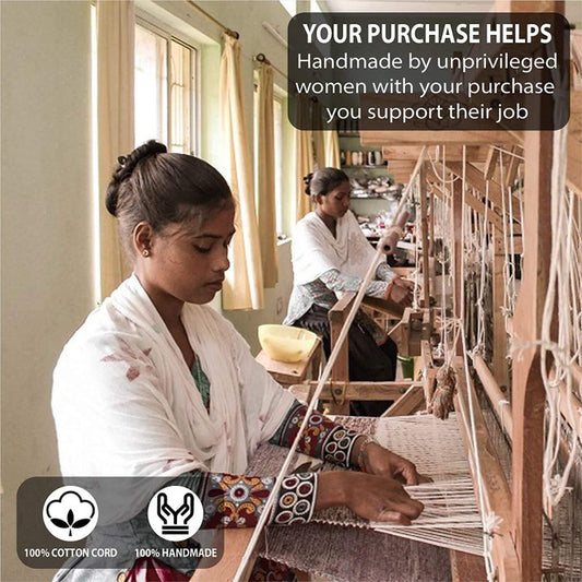 Cotton Macrame Wall Hanging Shelf for Home Decor